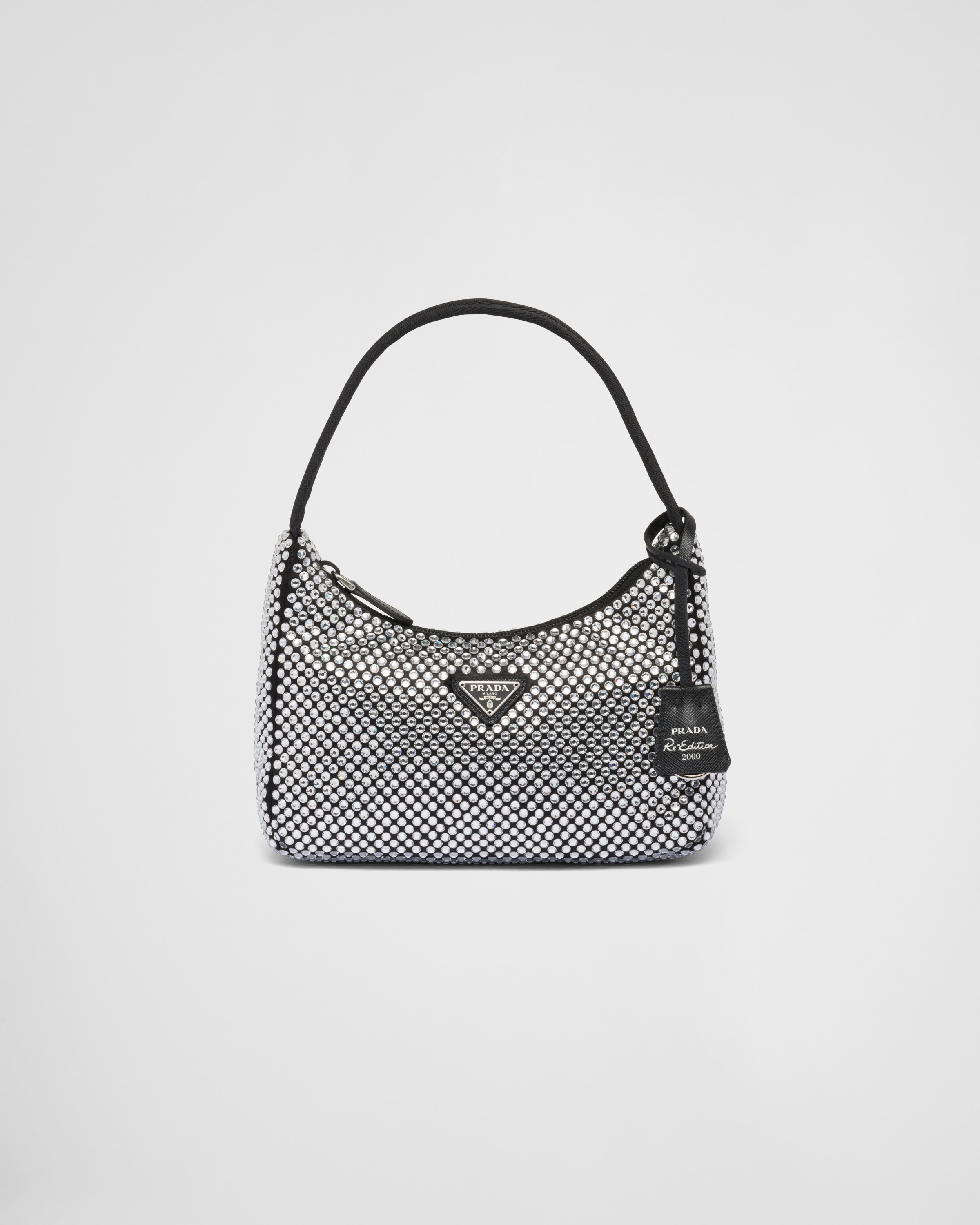 Crystal Satin Mini-bag With Artificial Crystals | PRADA