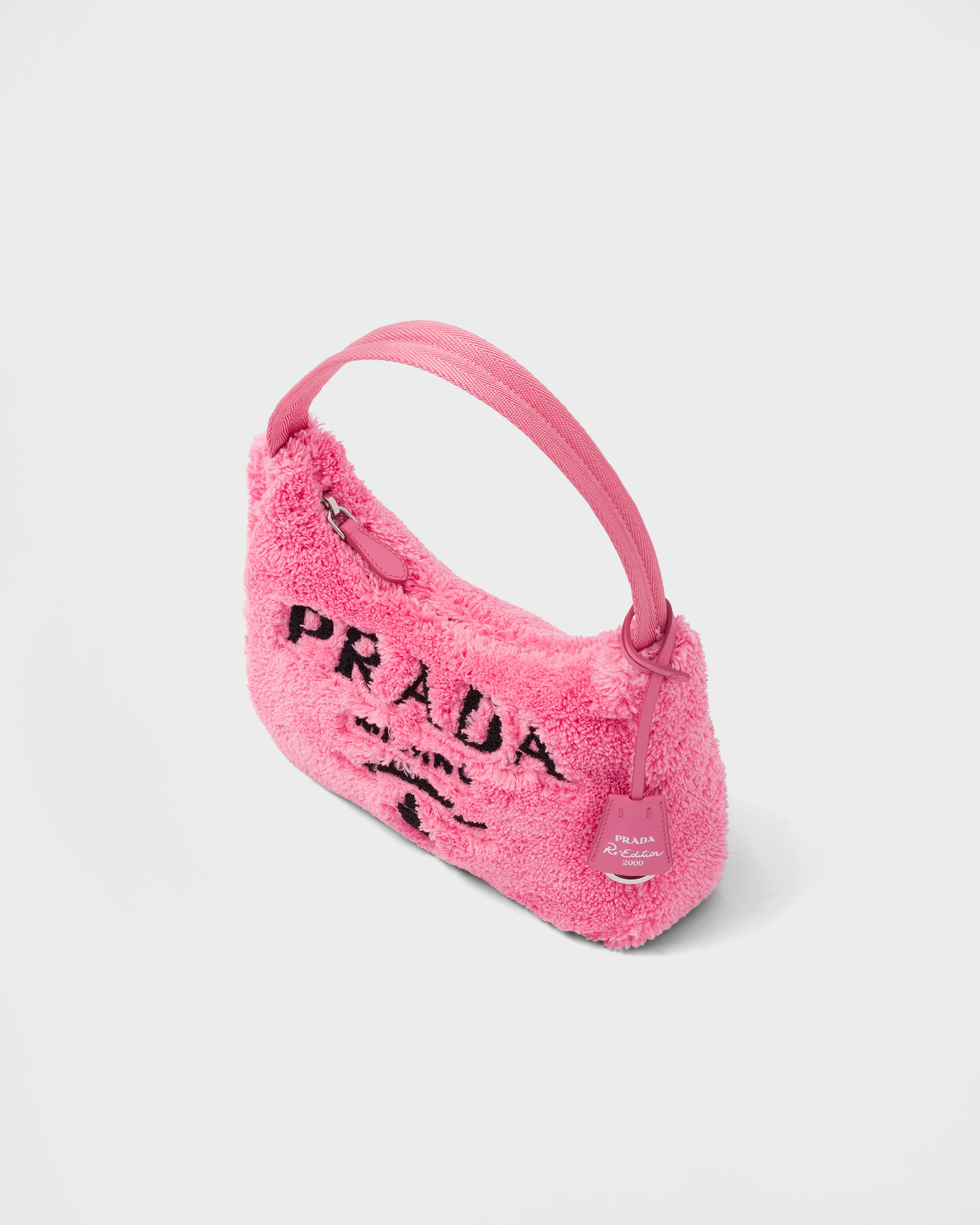 Petal Pink/black Reedition 2000 Terry Minibag PRADA