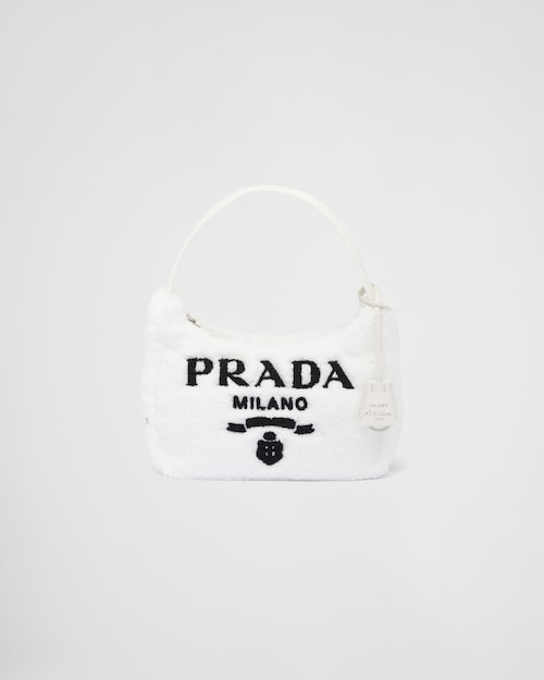 ホワイト/ブラック Re-Edition 2000 テリー ミニバッグ | Prada