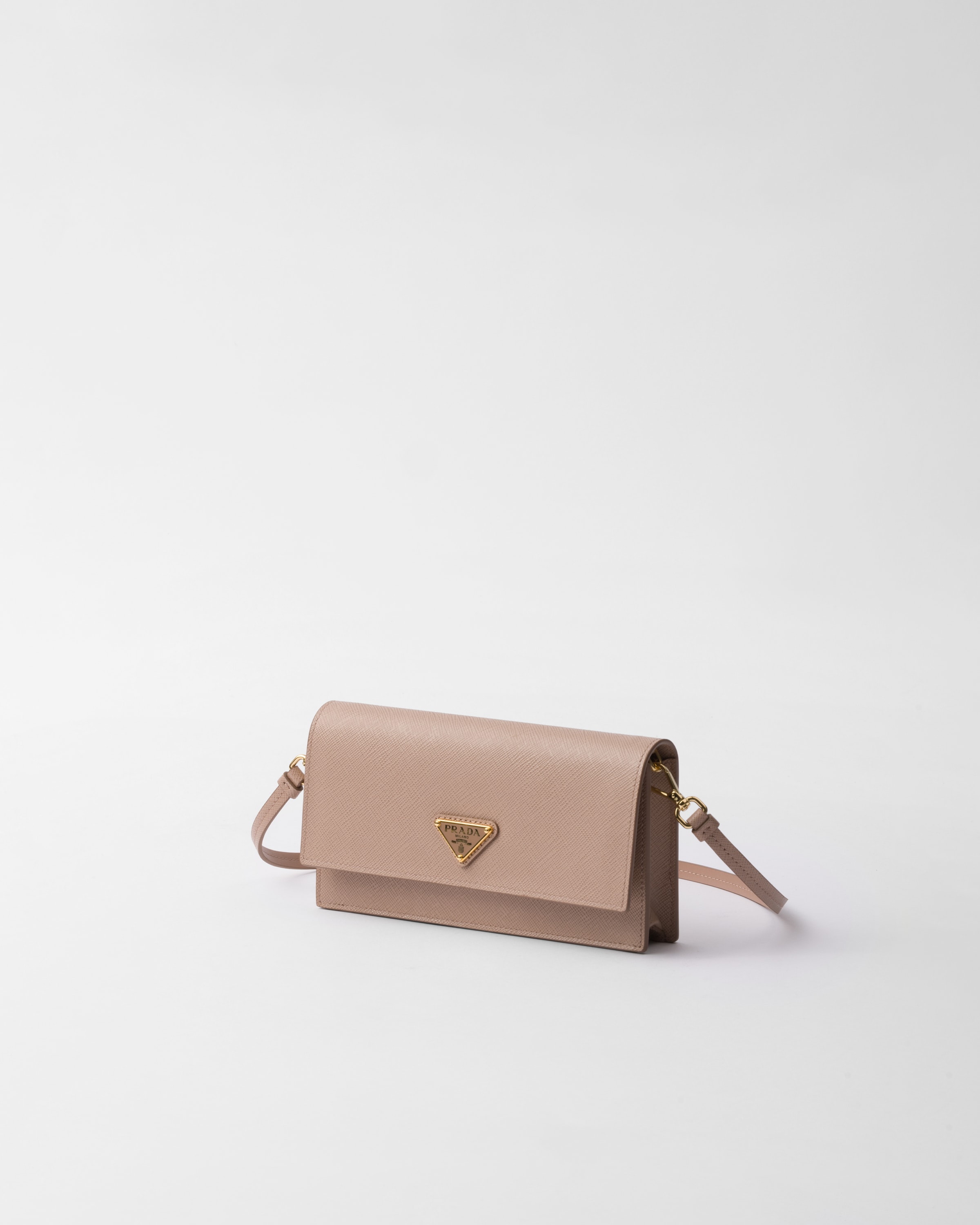 Shop Prada Saffiano Leather Mini-bag In Powder Pink