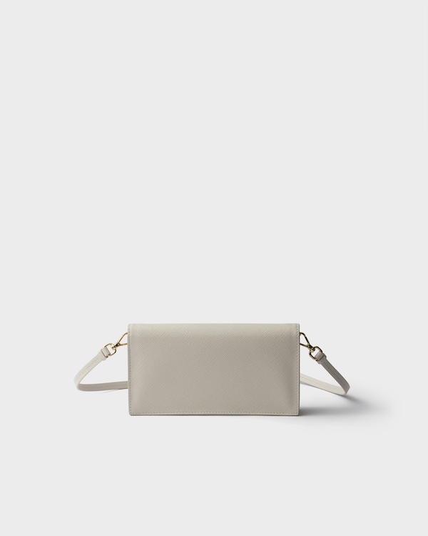 Saffiano leather mini-bag - Chalk White Saffiano leather mini-bag - Chalk White