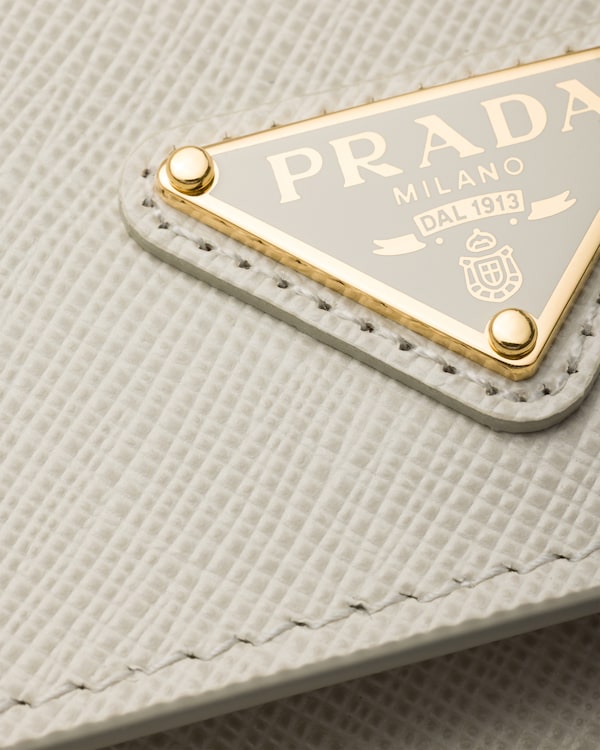 Saffiano leather mini-bag - Chalk White Saffiano leather mini-bag - Chalk White