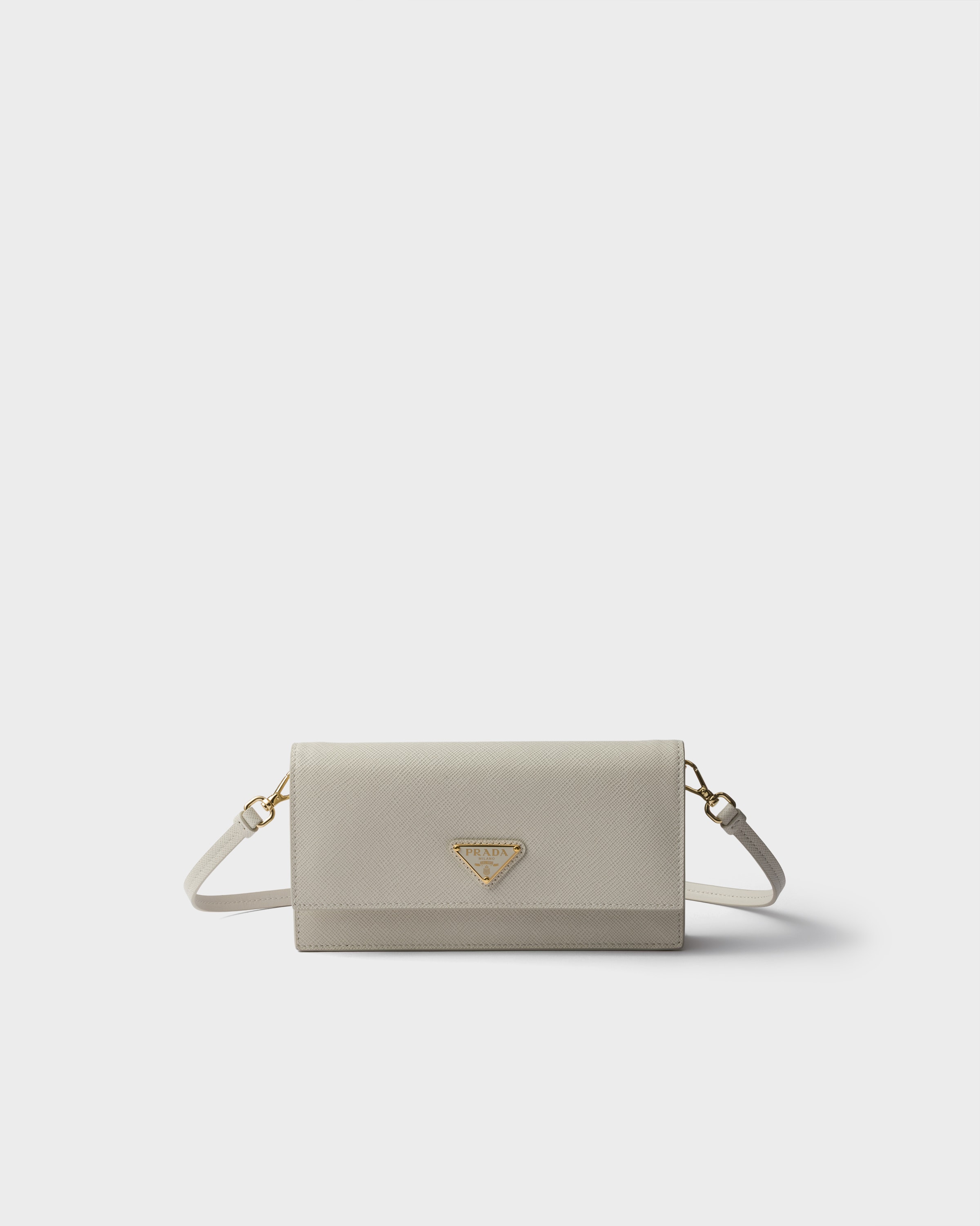 Chalk White Saffiano leather mini-bag | PRADA - Canada