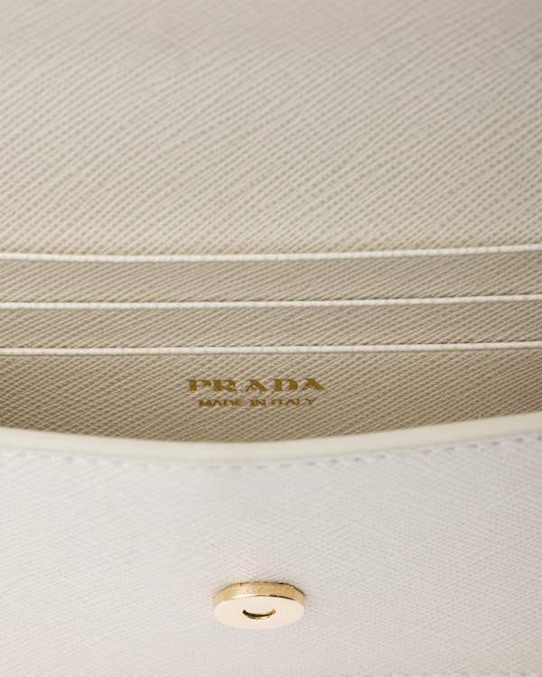 Saffiano leather mini-bag - Chalk White Saffiano leather mini-bag - Chalk White