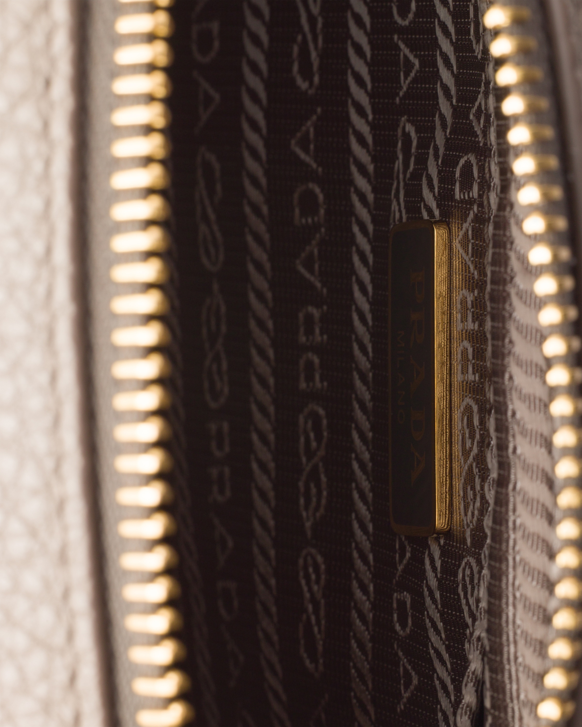 Clay Grey Leather mini-bag | PRADA - United States