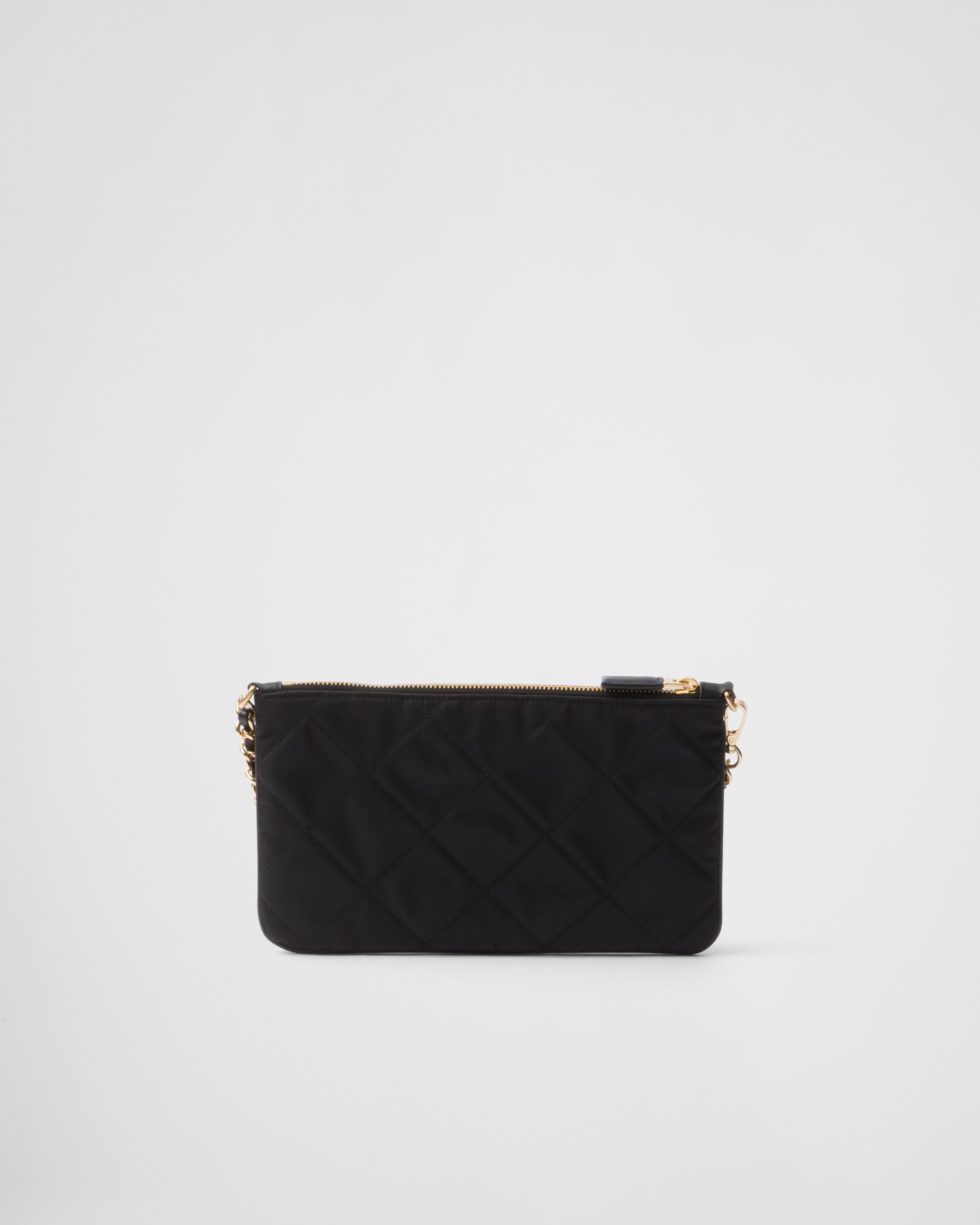 Shop Prada Pouch Aus Re-nylon In Black