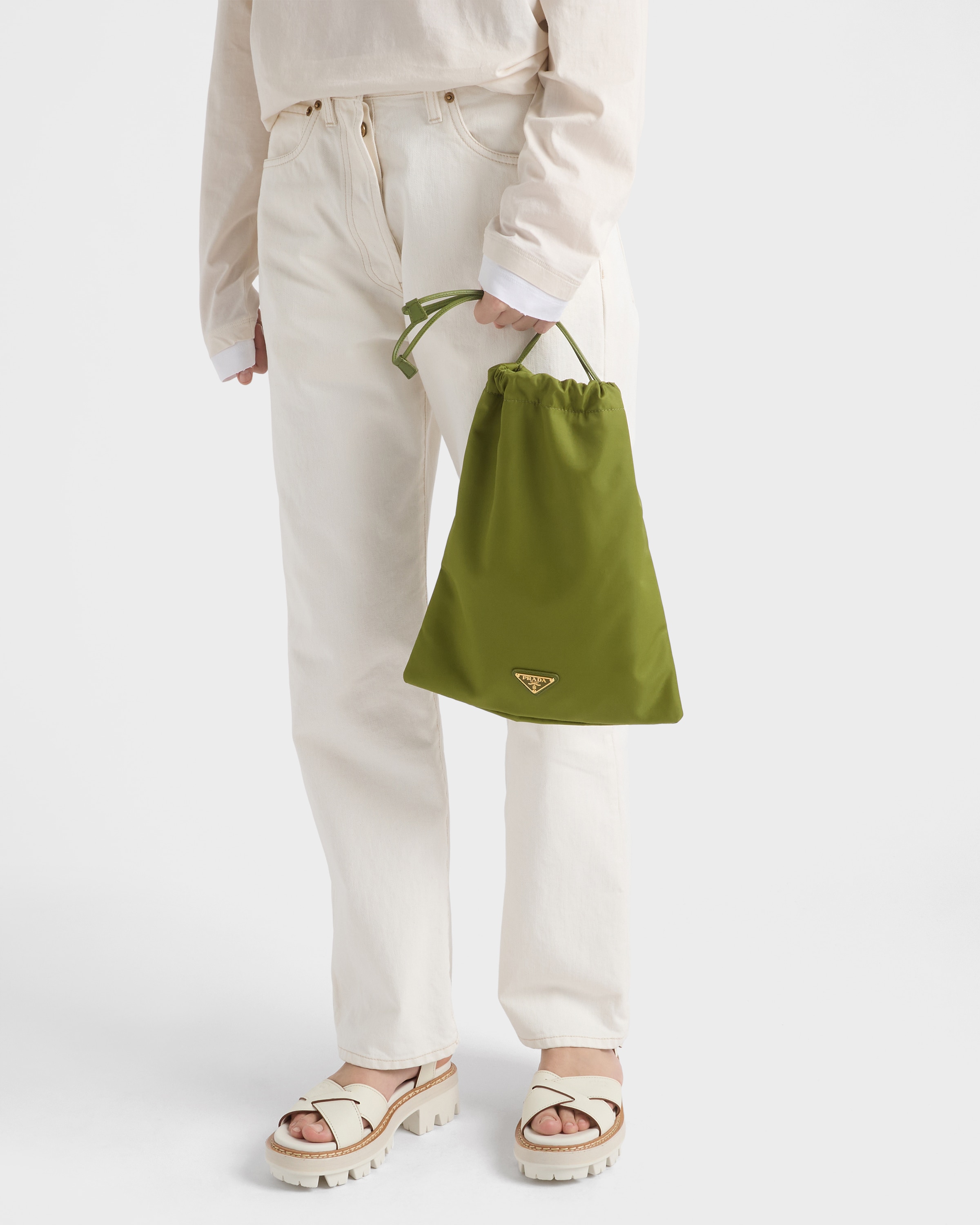 Ivy Green Prada Wish Re-Nylon pouch | PRADA - Luxembourg