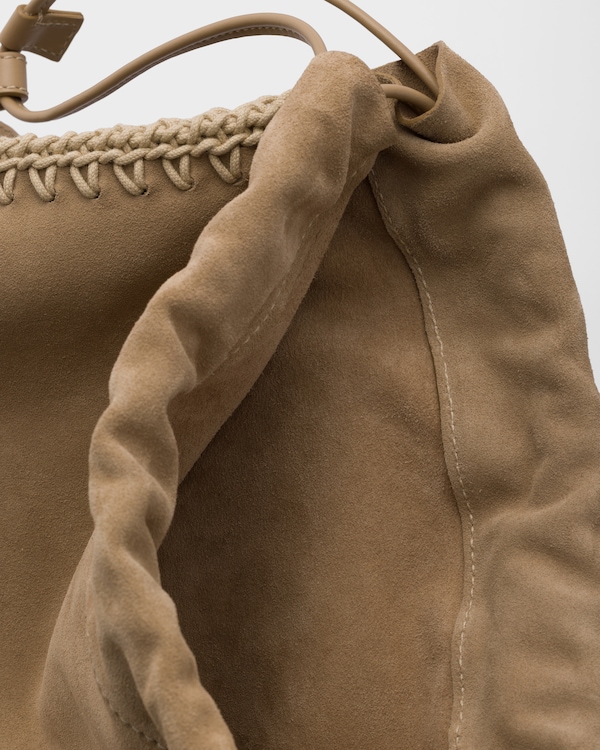 Prada Wish suede pouch - Desert Beige Prada Wish suede pouch - Desert Beige