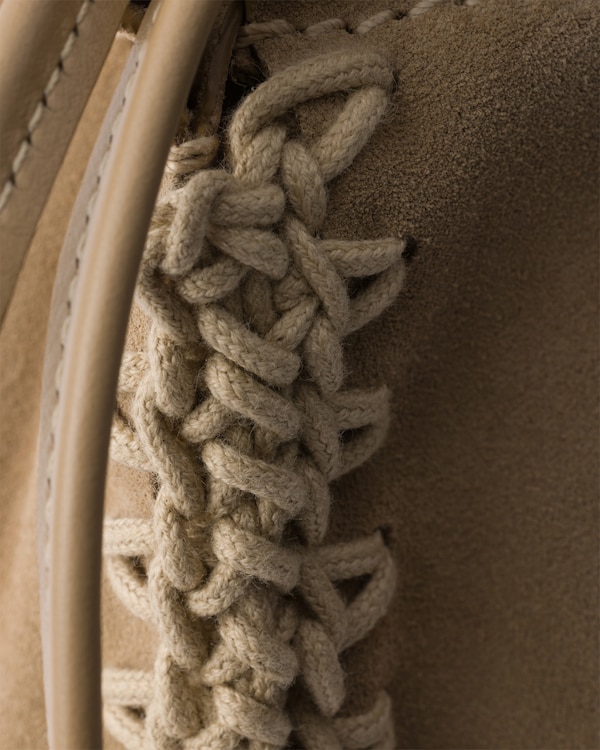 Prada Wish suede pouch - Desert Beige Prada Wish suede pouch - Desert Beige