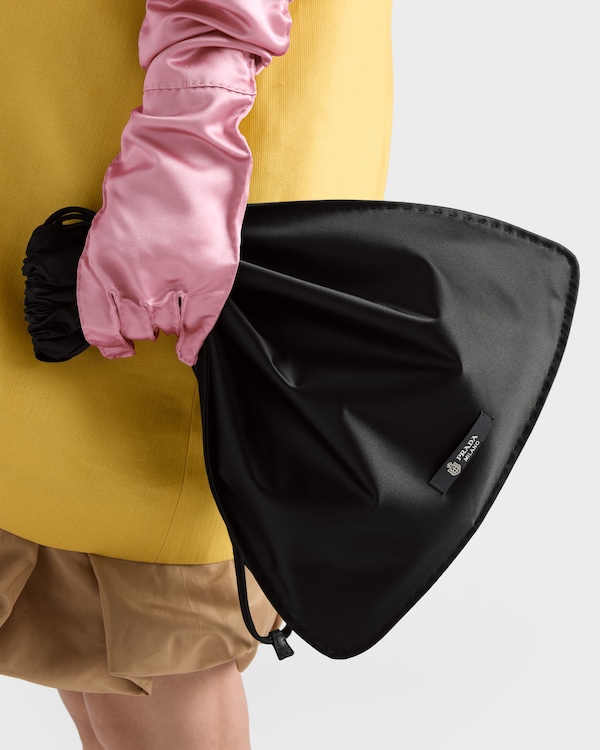 Prada Wish silk duchesse pouch - Black Prada Wish silk duchesse pouch - Black