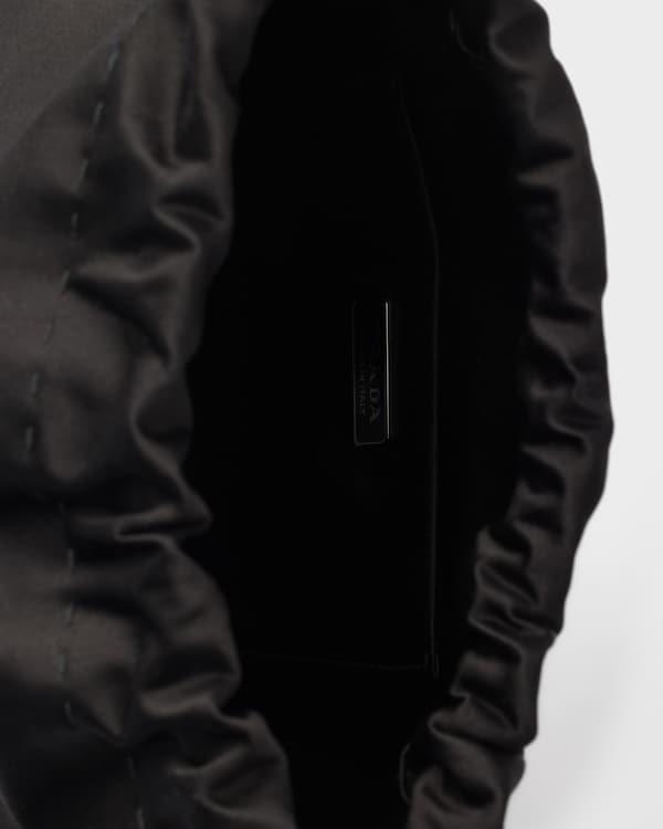 Prada Wish silk duchesse pouch - Black Prada Wish silk duchesse pouch - Black