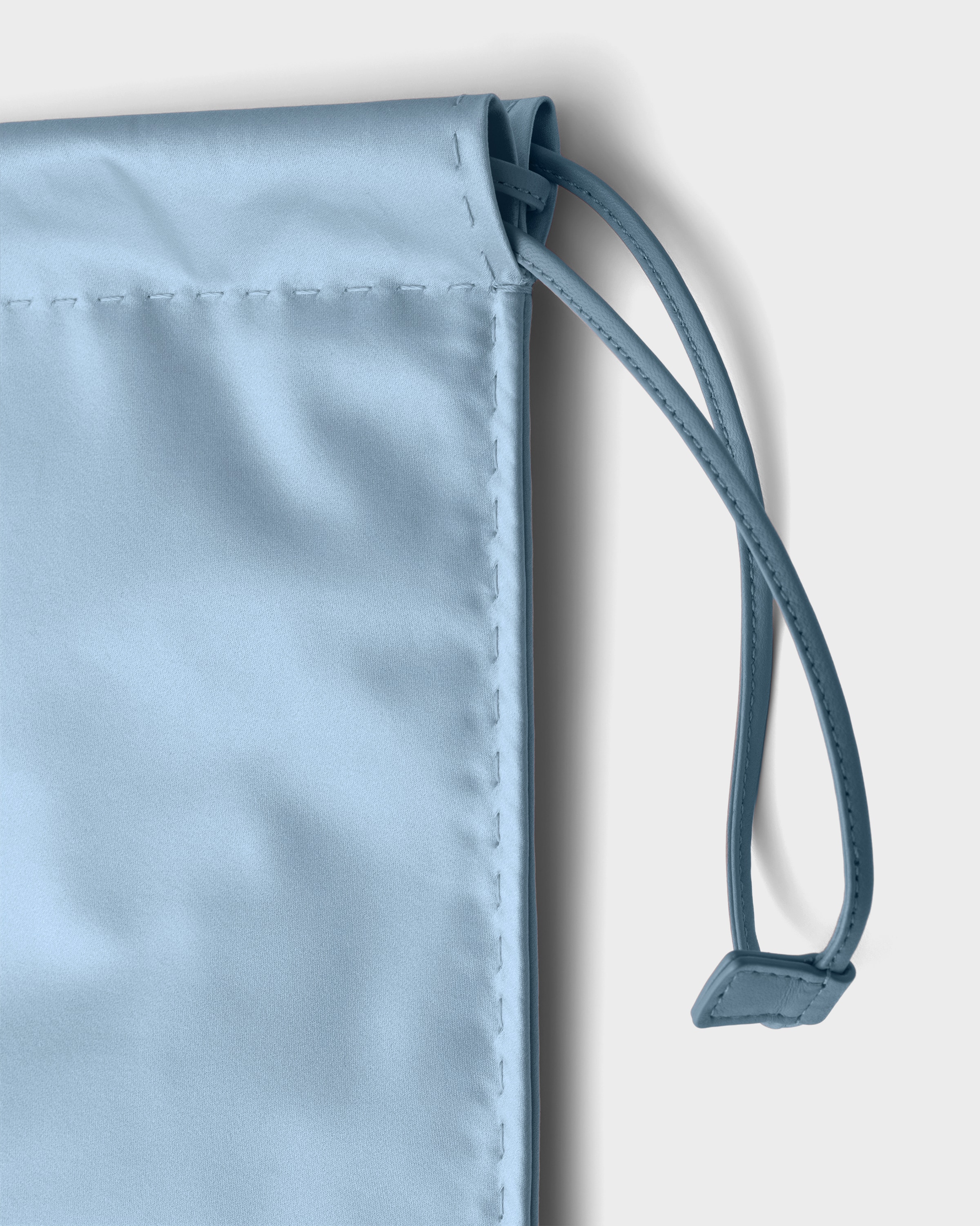 PRADA ティール サテンポーチ Sky Blue Prada Wish Silk Duchesse Pouch | PRADA - United States