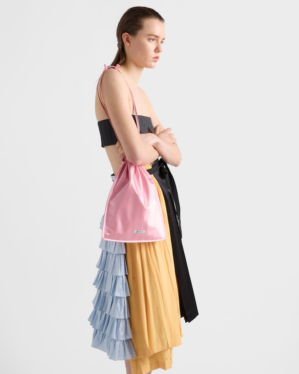 Prada Wish silk duchesse pouch - Petal Pink Prada Wish silk duchesse pouch - Petal Pink