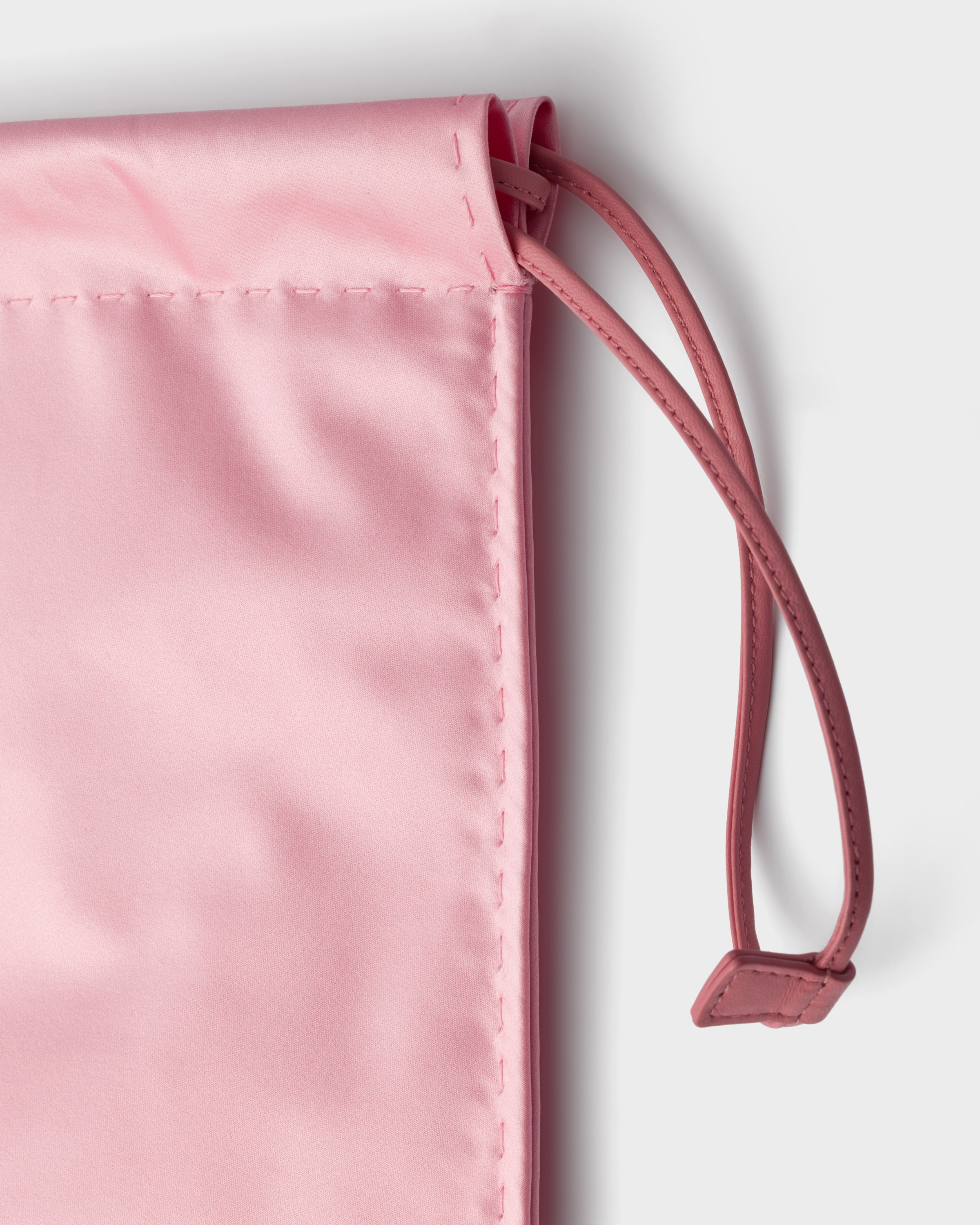 Petal Pink Prada Wish Silk Duchesse Pouch | PRADA - United States
