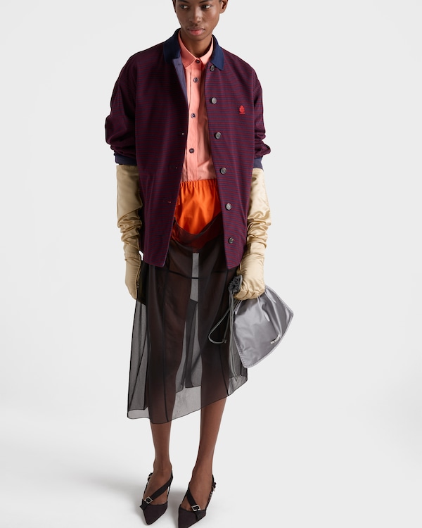 Prada Wish silk duchesse pouch - Hematite Prada Wish silk duchesse pouch - Hematite