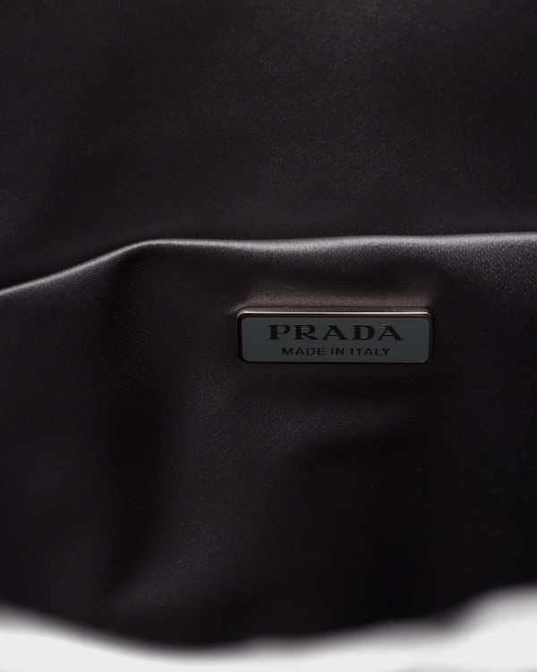 Prada Wish silk duchesse pouch - Hematite Prada Wish silk duchesse pouch - Hematite
