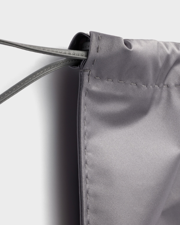 Prada Wish silk duchesse pouch - Hematite Prada Wish silk duchesse pouch - Hematite