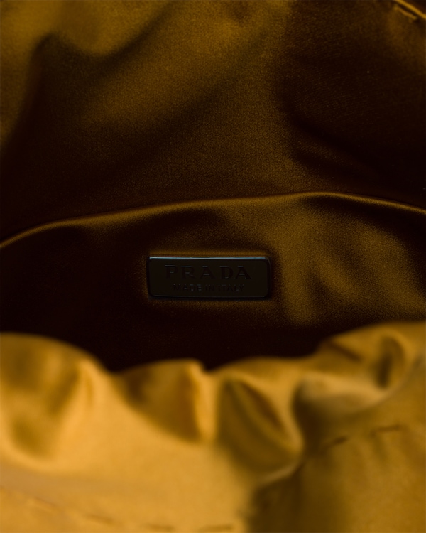 Prada Wish silk duchesse pouch - Whiskey Prada Wish silk duchesse pouch - Whiskey