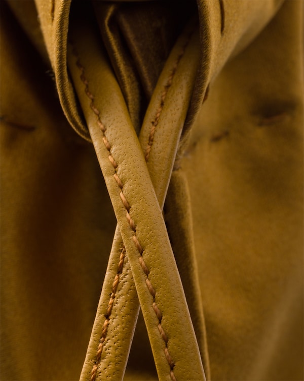 Prada Wish silk duchesse pouch - Whiskey Prada Wish silk duchesse pouch - Whiskey