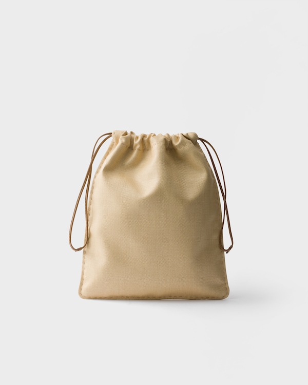 Pochette Prada Wish en toile brodée - Naturel Pochette Prada Wish en toile brodée - Naturel