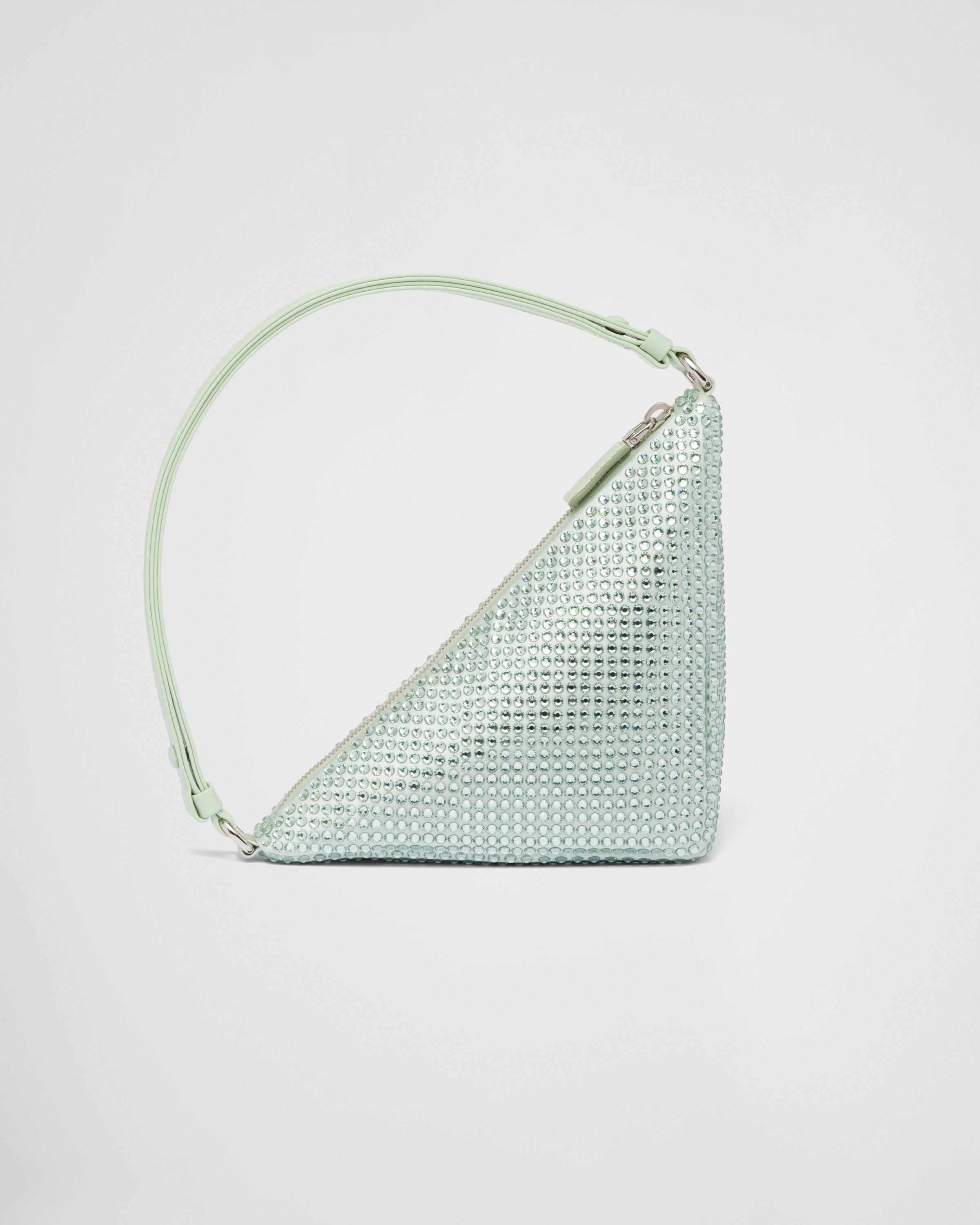 Prada Pochette en satin à strass 4