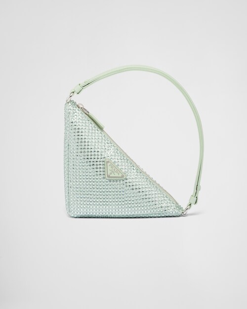 Prada Pochette en satin à strass 1