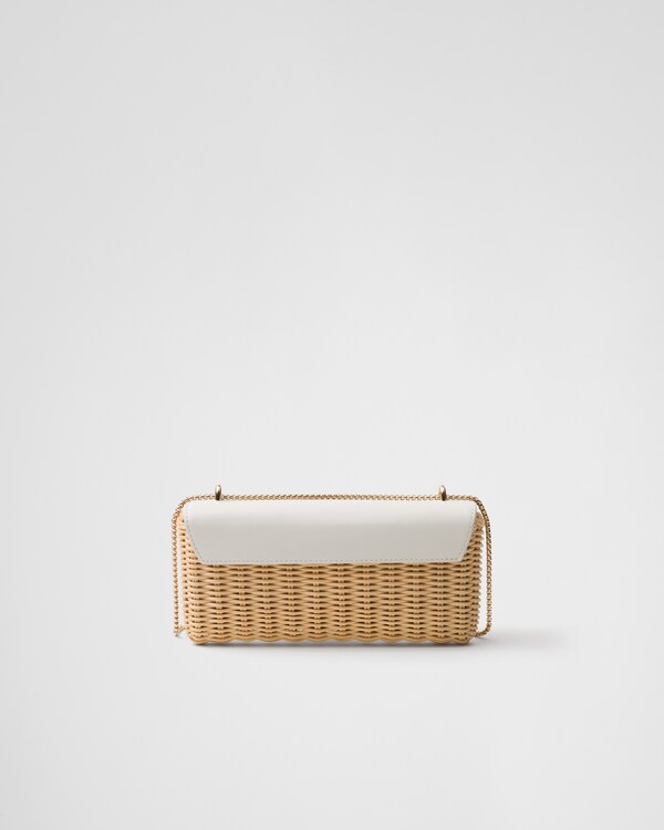 Wicker and leather mini bag Wicker and leather mini bag