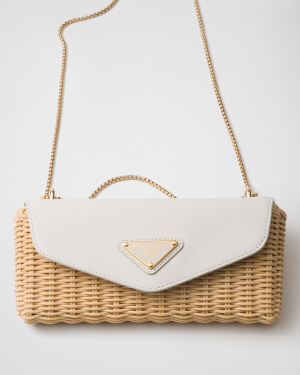 Wicker and leather mini bag Wicker and leather mini bag