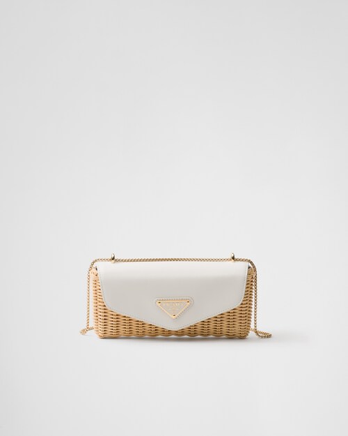 Prada 柳条和皮革迷你手袋 1