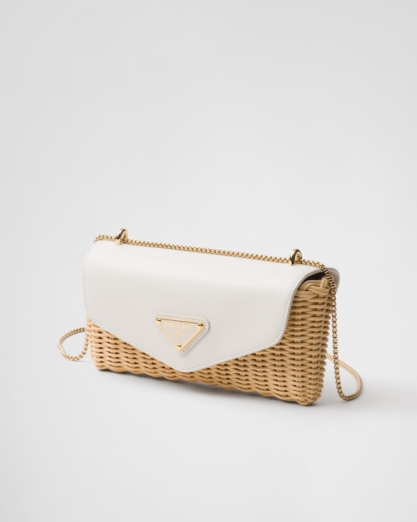 Wicker and leather mini bag Wicker and leather mini bag