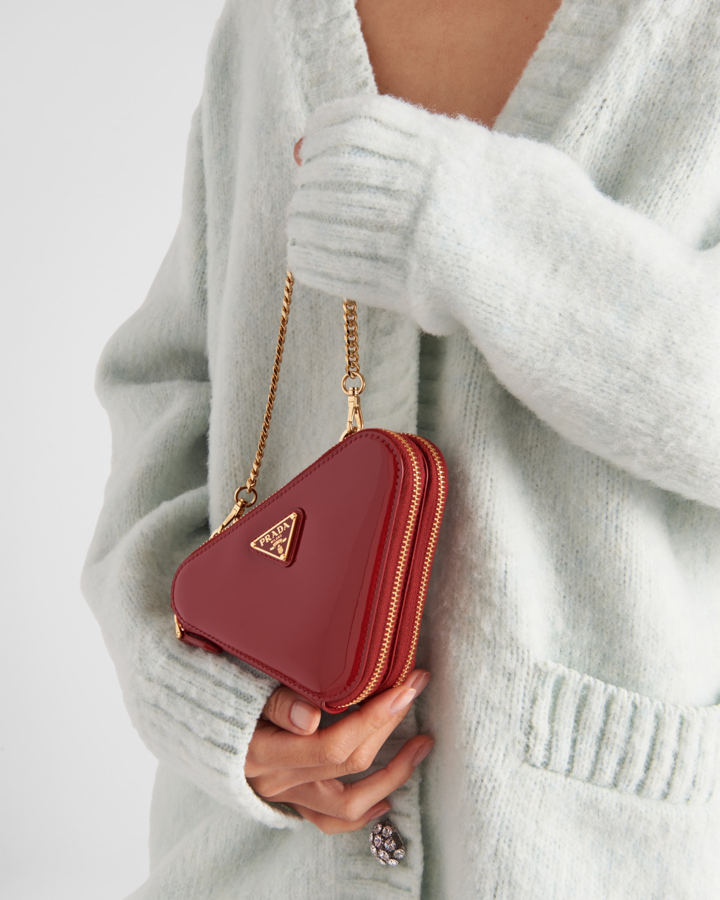 Prada red mini bag top