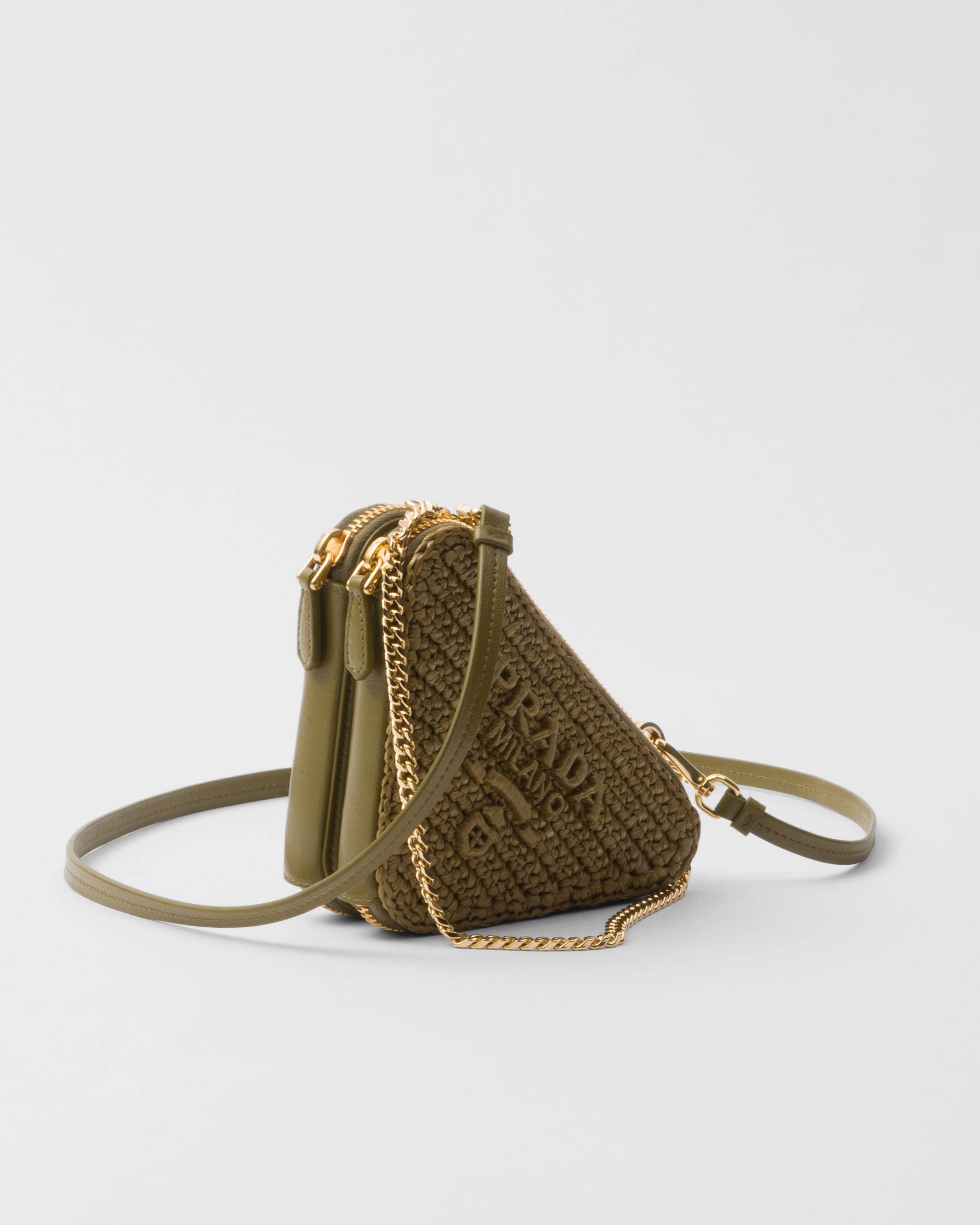 Olive Green Crochet Mini-pouch | PRADA
