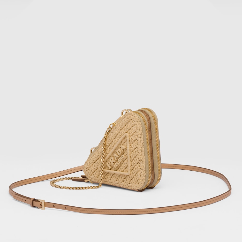 Prada Crochet and leather mini-pouch 1