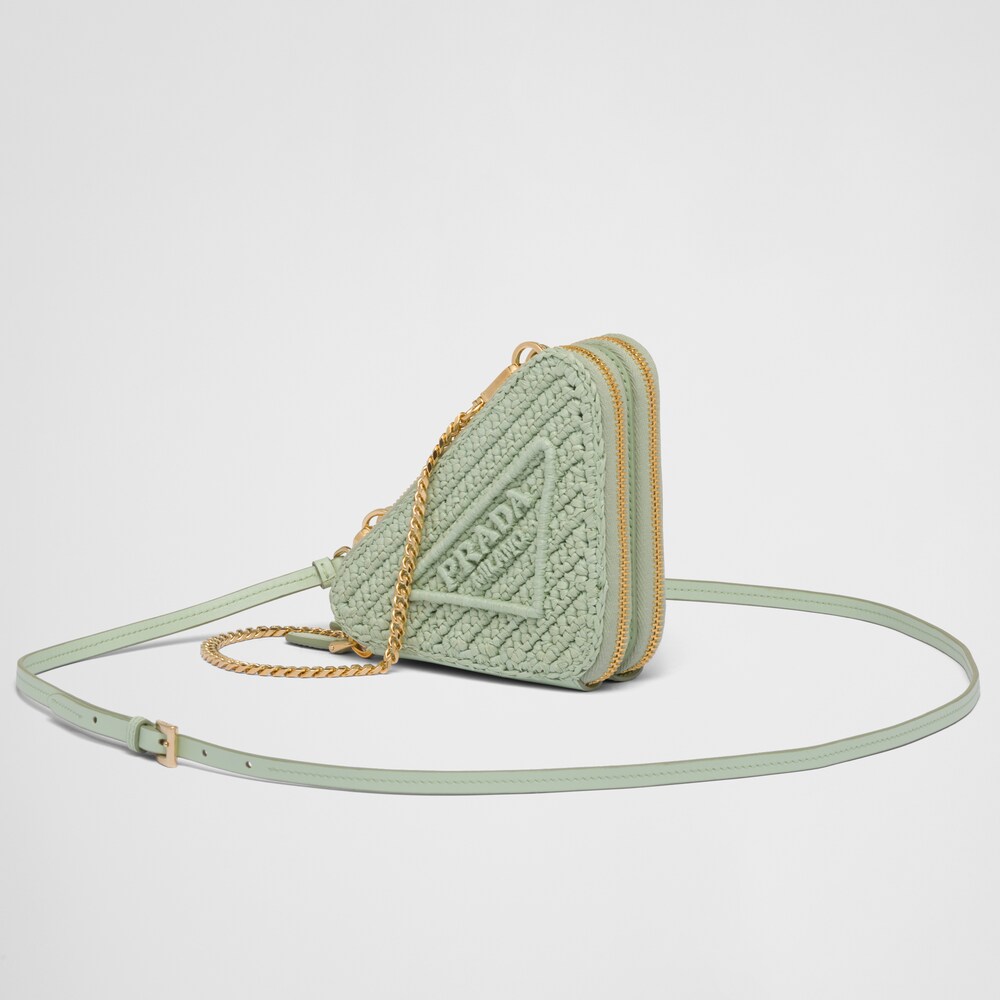 Prada Mini pochette en crochet et cuir 1