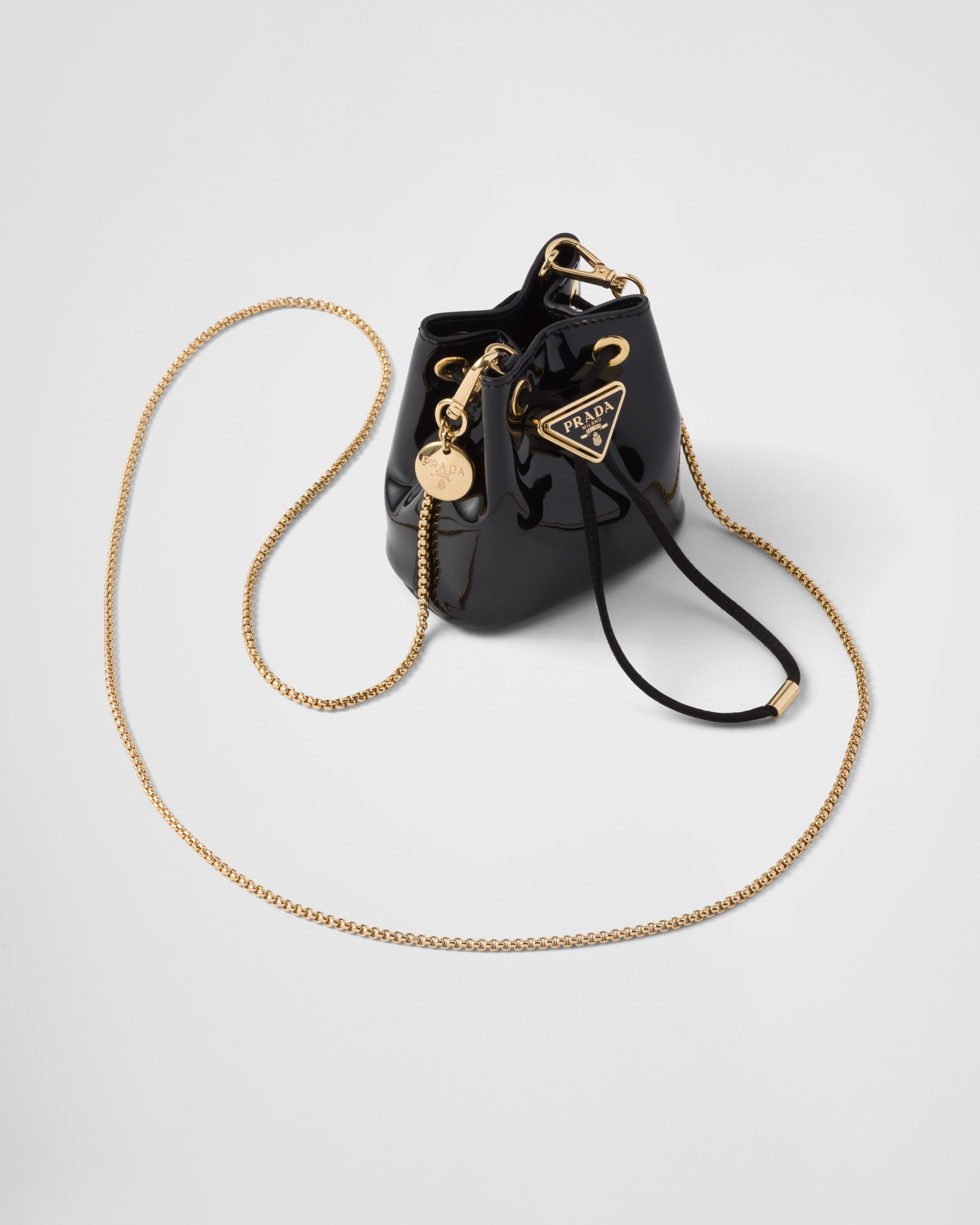 Prada mini leather pouch sales