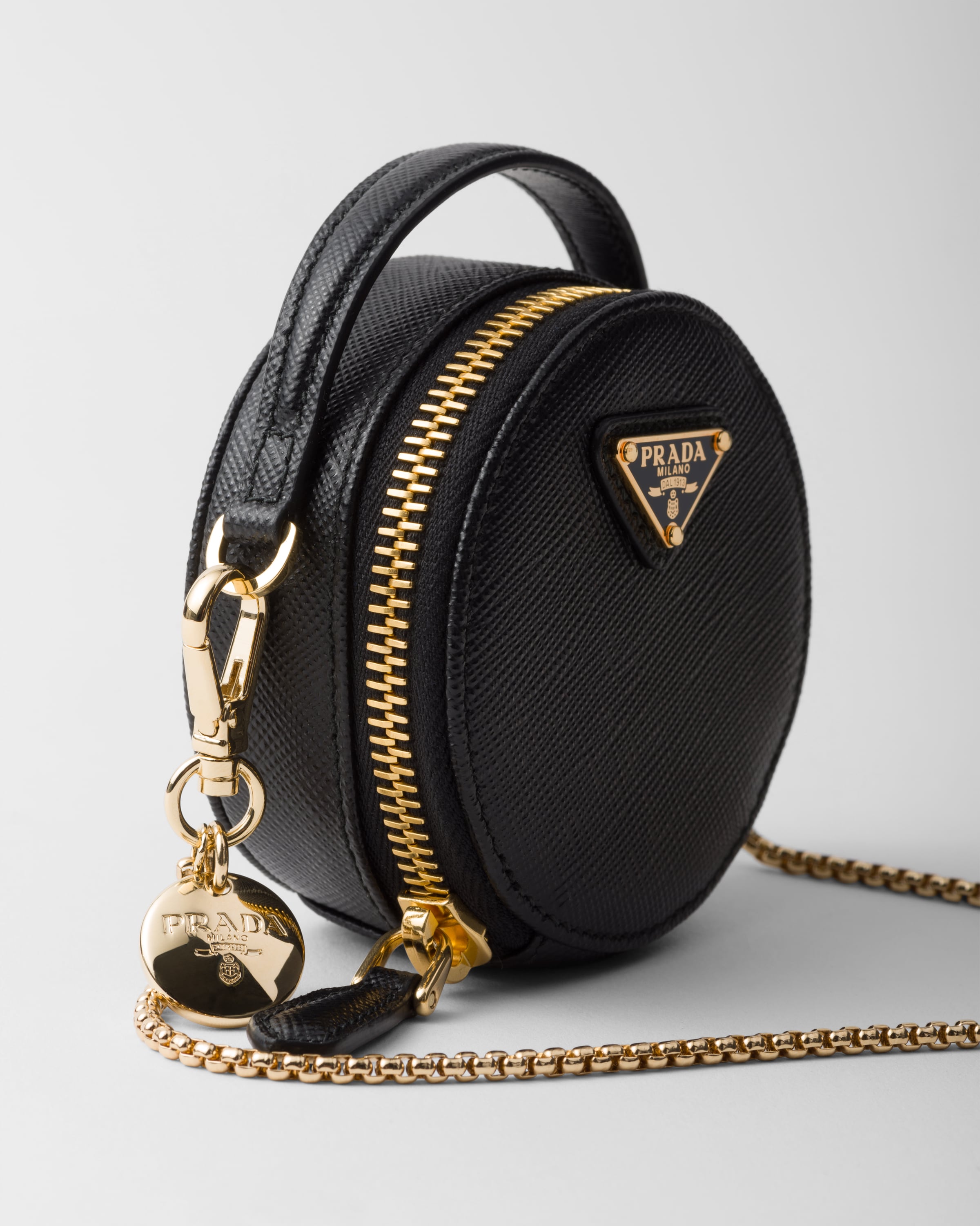 Black Saffiano Leather Mini-pouch | PRADA