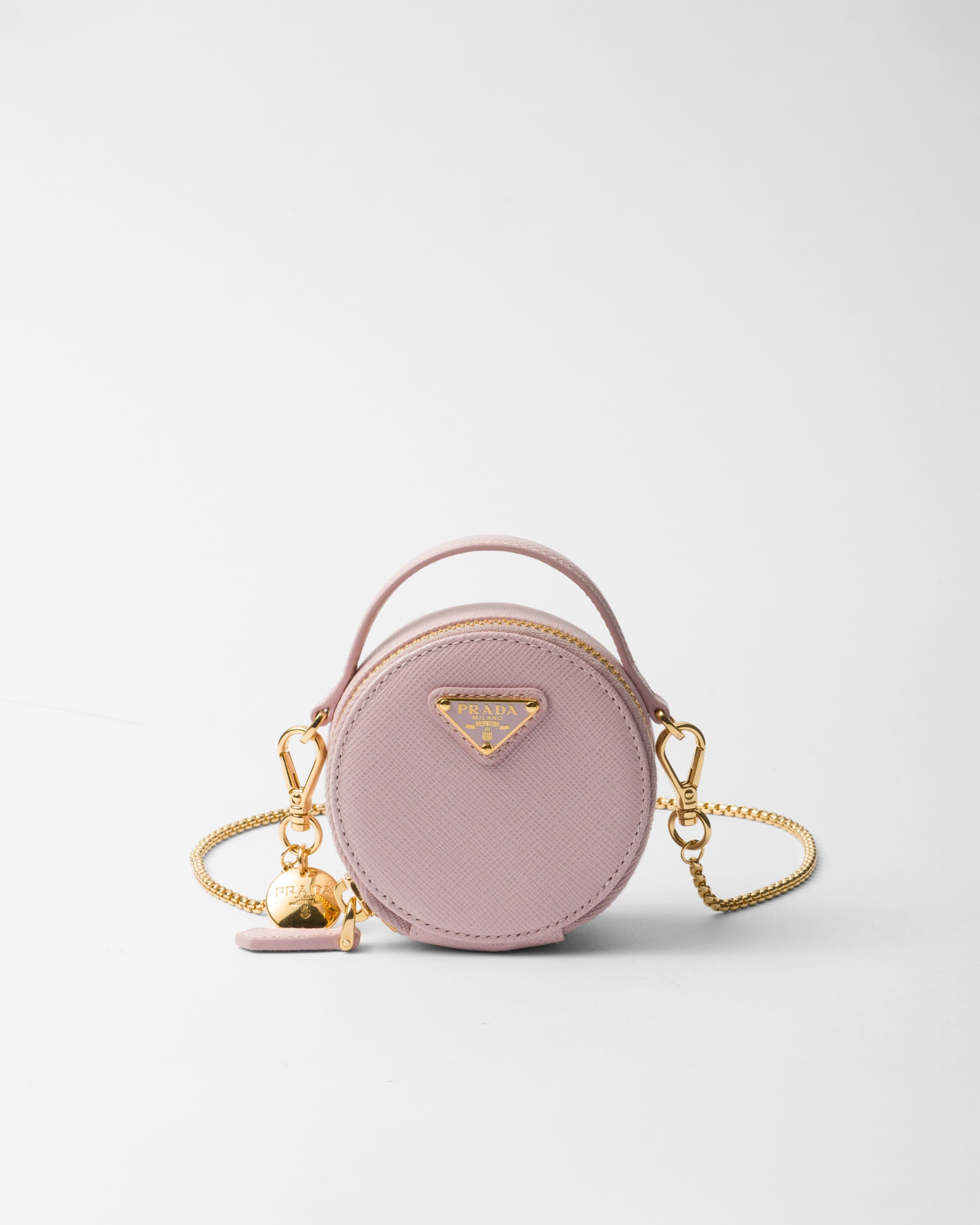 Prada Saffiano Leather Mini-pouch In Pink