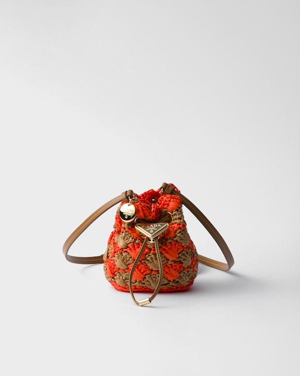 Peach Saffiano leather mini-bag | PRADA