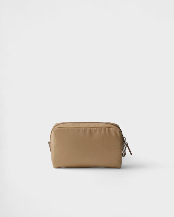 Small Re-Nylon pouch - Camel Brown Small Re-Nylon pouch - Camel Brown