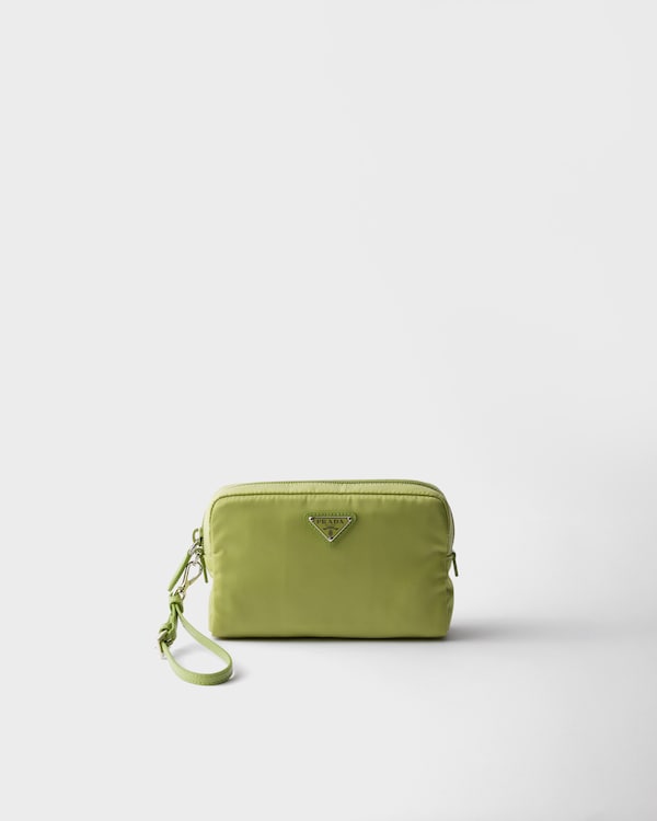 マイクラ 人気アイテム Lawn Green Micro Re-Nylon pouch | PRADA 小物