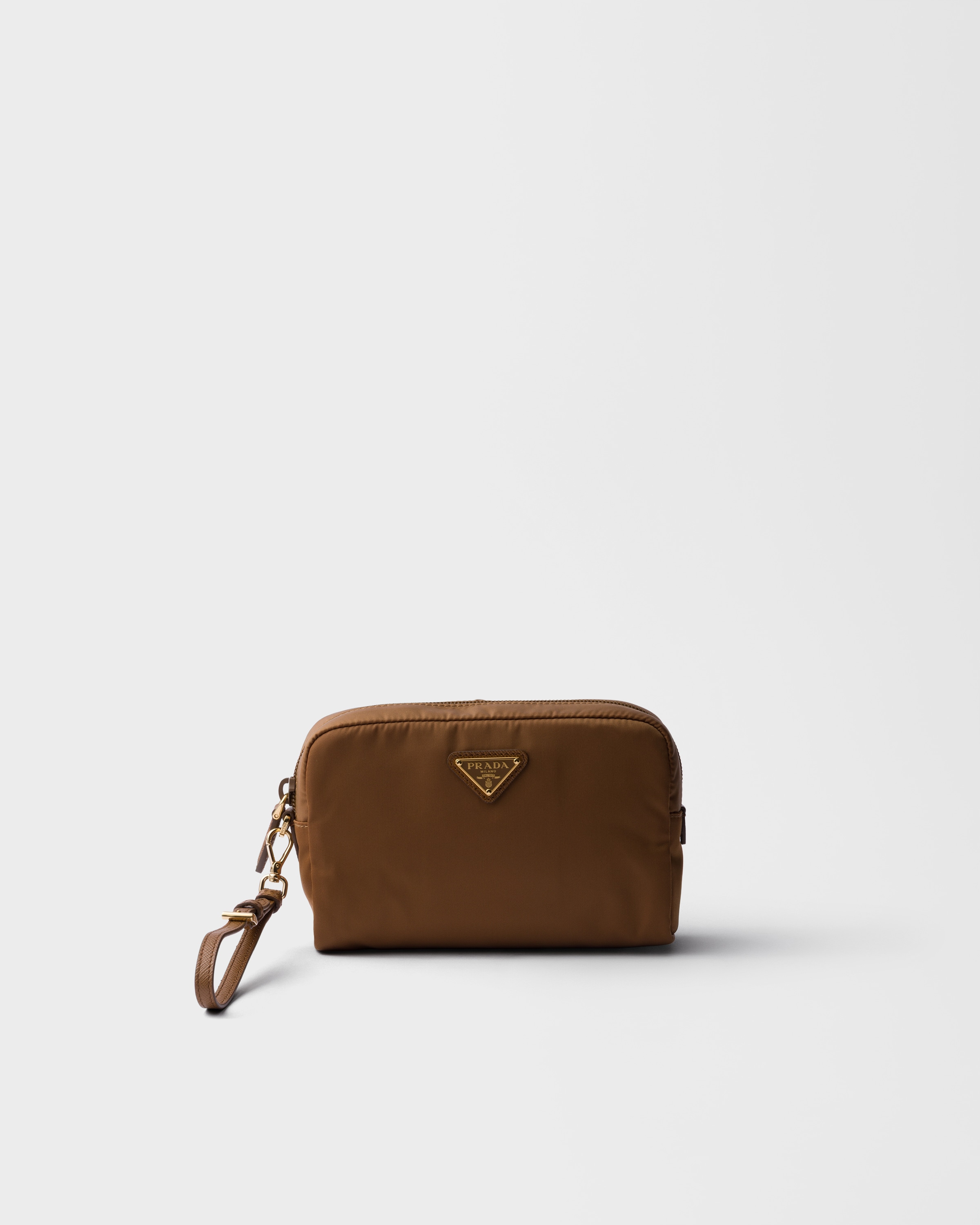 Prada Necessaire Small In Re-nylon, Donna, Brandy