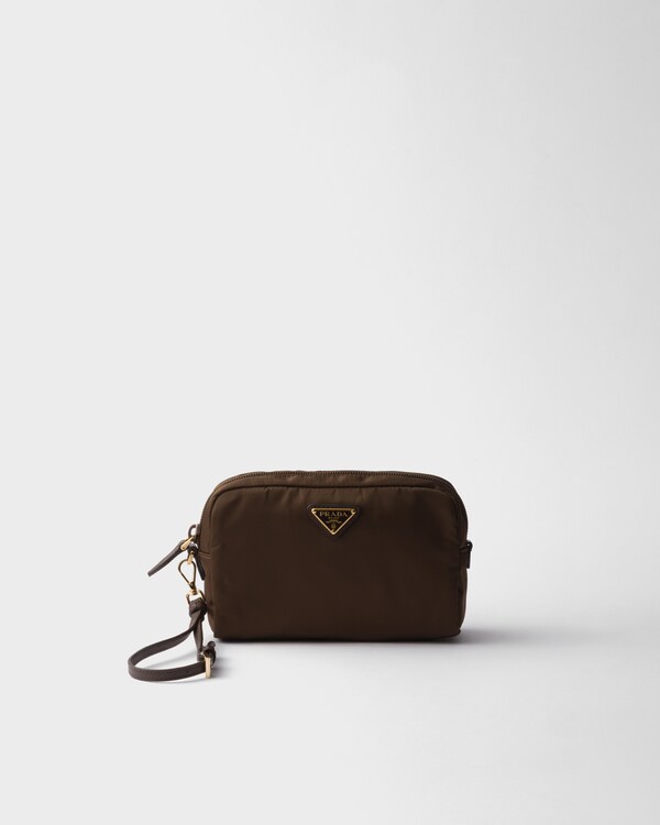 Small Re-Nylon pouch - Burnt Brown Small Re-Nylon pouch - Burnt Brown