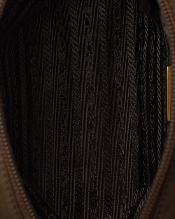 Small Re-Nylon pouch - Burnt Brown Small Re-Nylon pouch - Burnt Brown
