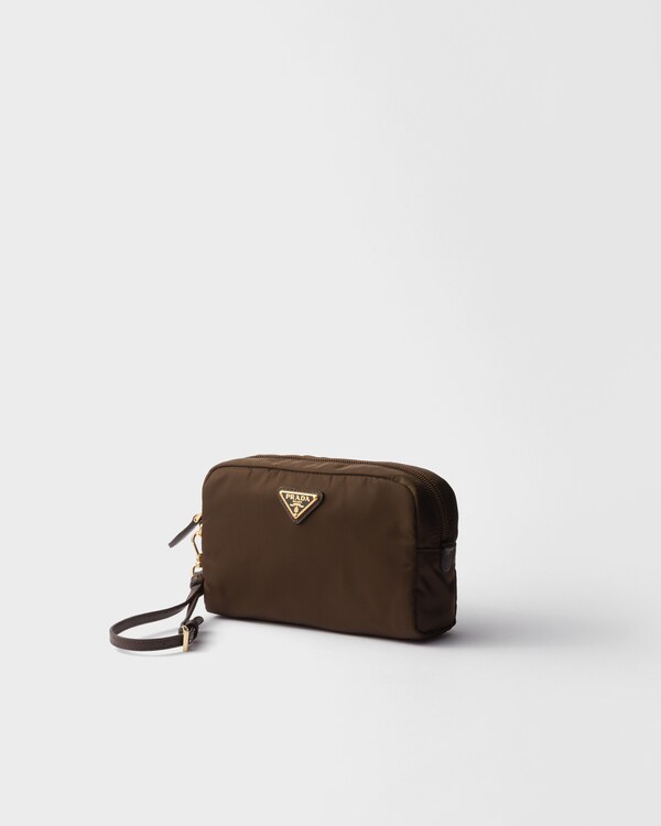 Small Re-Nylon pouch - Burnt Brown Small Re-Nylon pouch - Burnt Brown