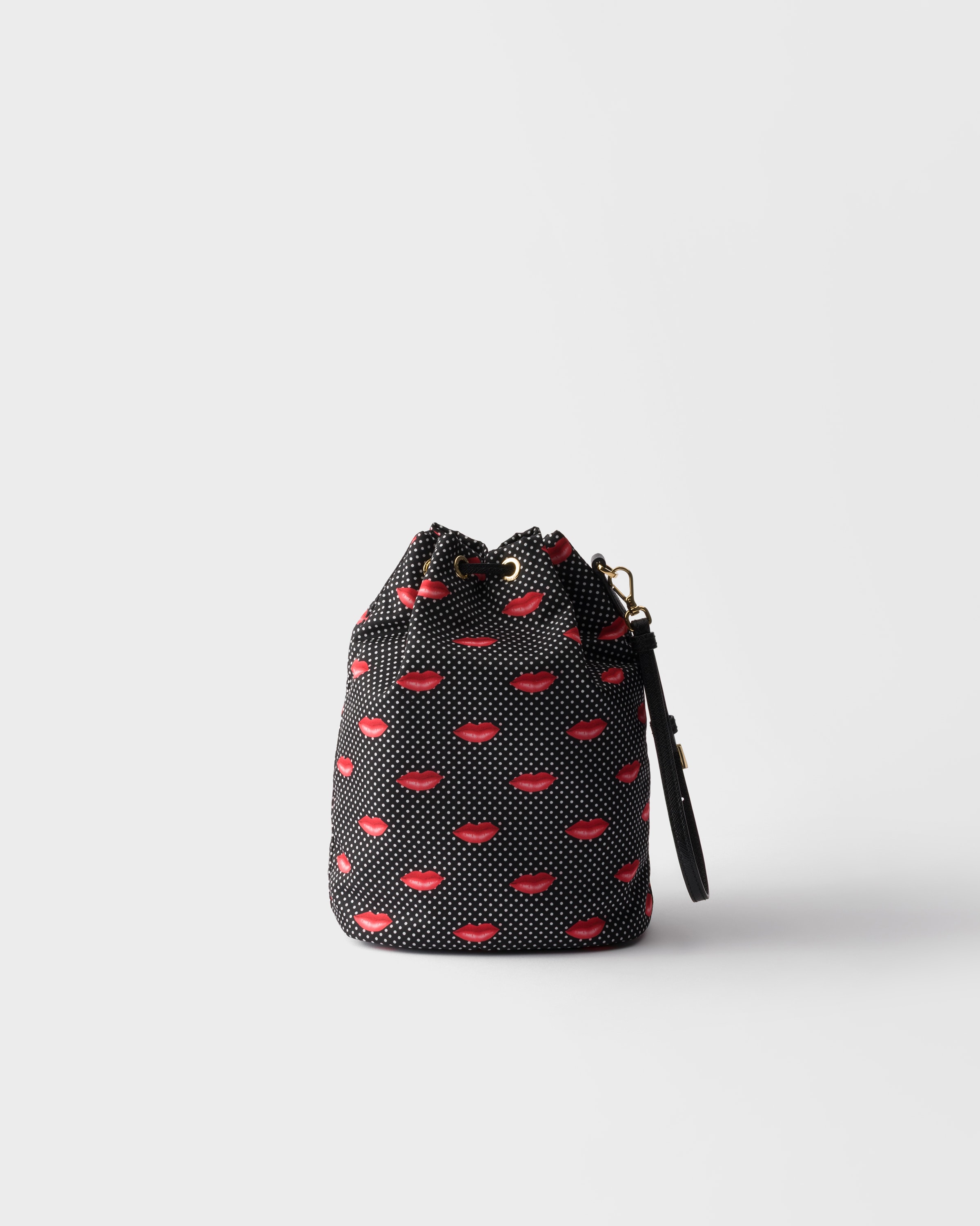 Black Printed Re-Nylon pouch | PRADA - United States
