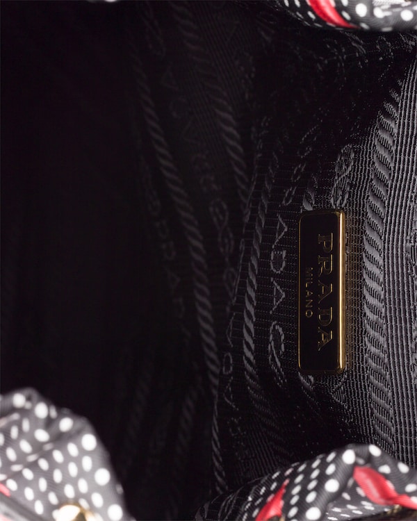 Printed Re-Nylon pouch - Black Printed Re-Nylon pouch - Black