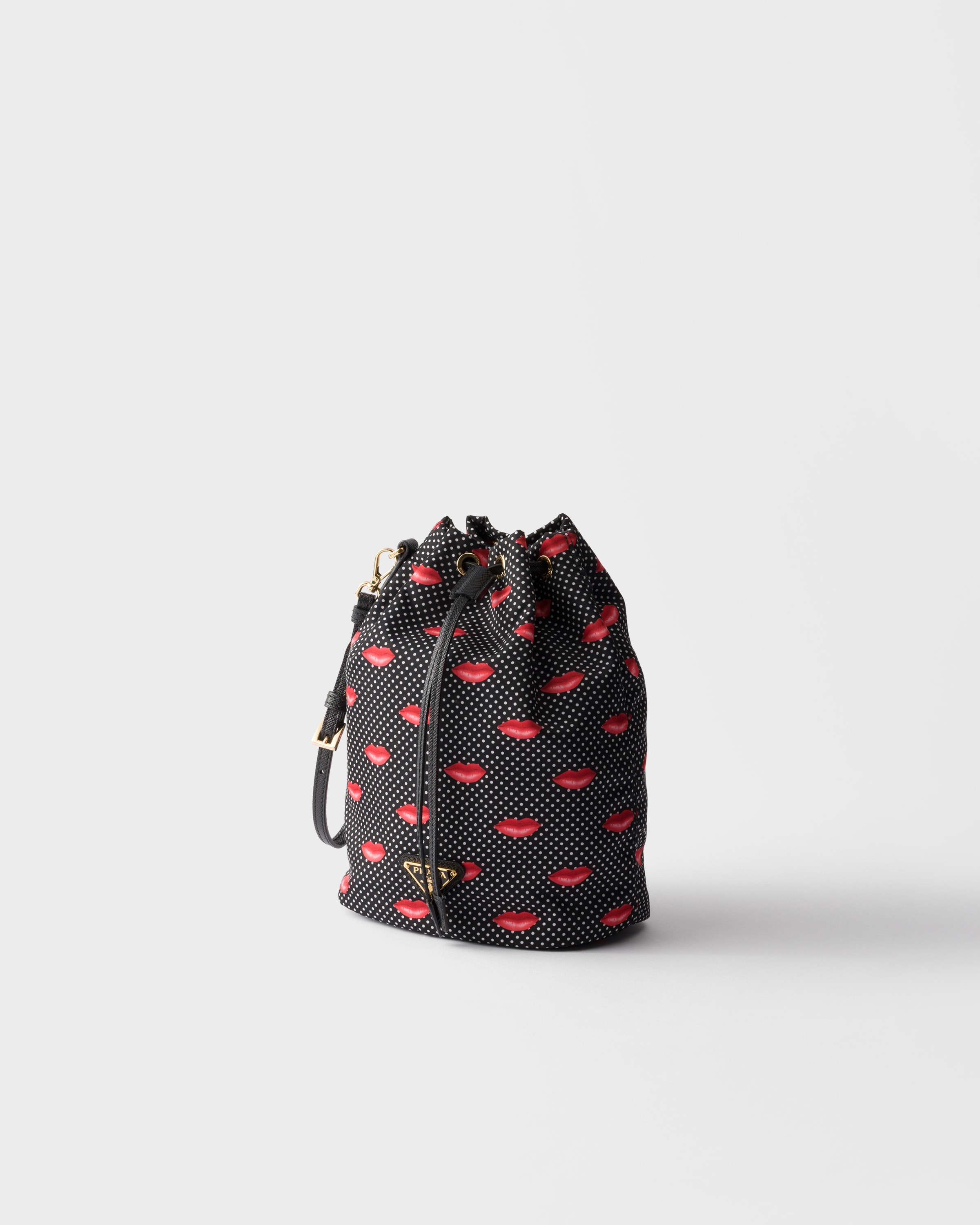 Black Printed Re-Nylon pouch | PRADA - United States