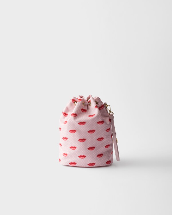 Printed Re-Nylon pouch - Alabaster Pink Printed Re-Nylon pouch - Alabaster Pink