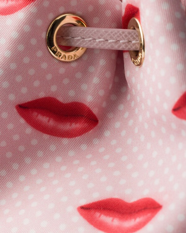 Printed Re-Nylon pouch - Alabaster Pink Printed Re-Nylon pouch - Alabaster Pink