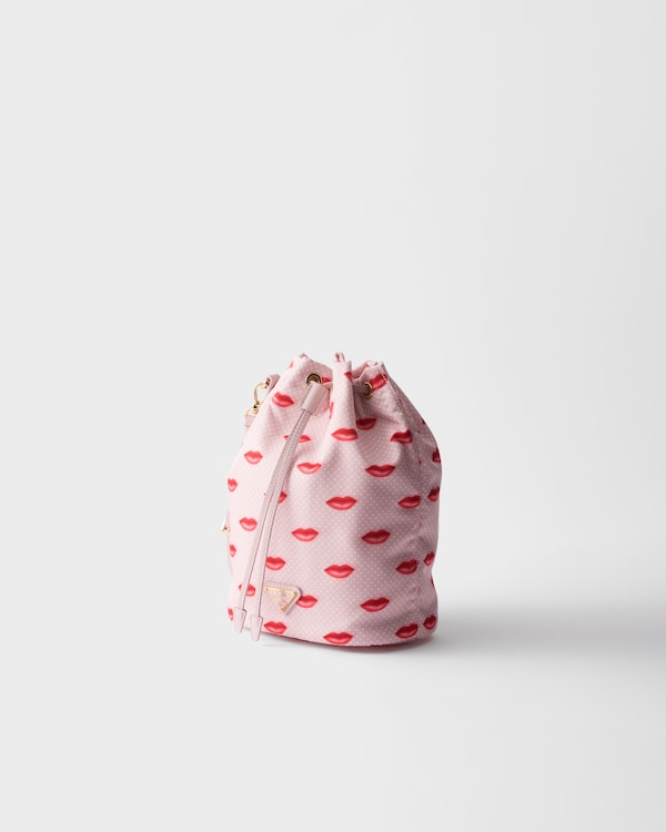Printed Re-Nylon pouch - Alabaster Pink Printed Re-Nylon pouch - Alabaster Pink
